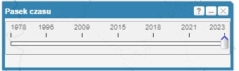 pasek czasu czyli suwak z datami ortofotomap