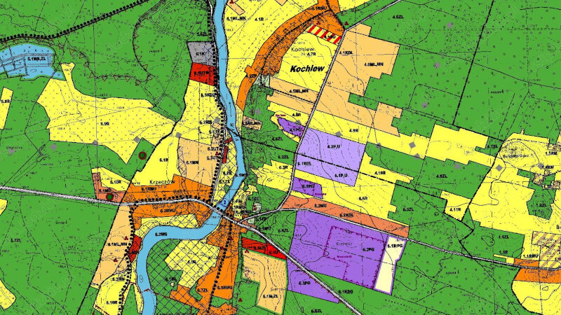 Grafika dla mapy: Gminne miejscowe plany zagospodarowania przestrzennego