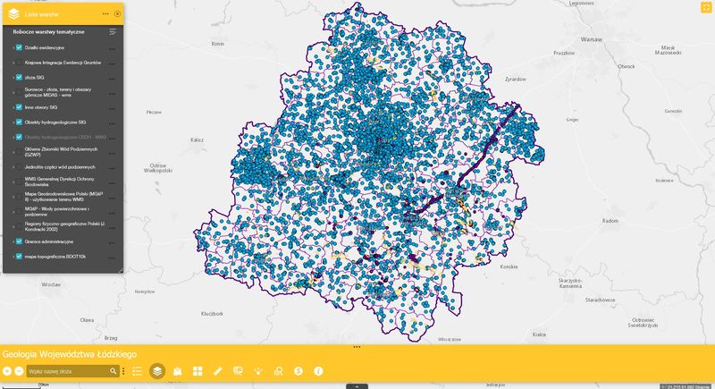 Grafika dla mapy: Geologia Województwa Łódzkiego