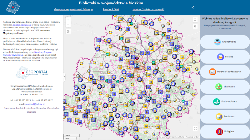 Aplikacja Biblioteki w województwie łódzkim